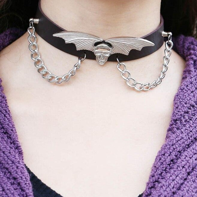 Collier Tête De Mort Metal