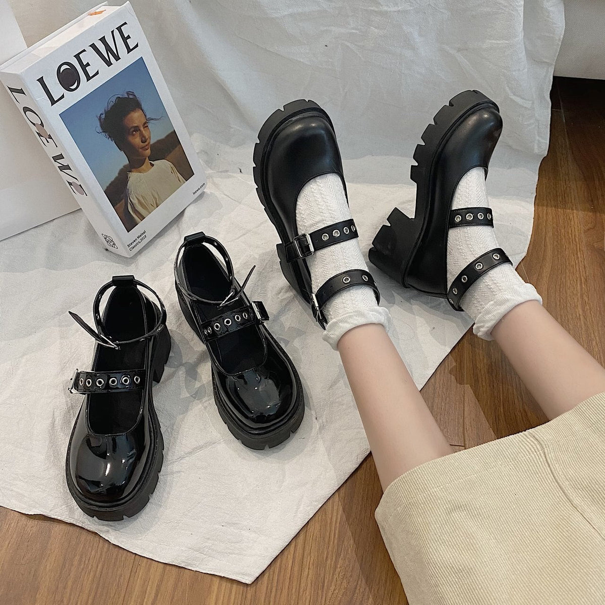 Bottine Cuir Punk