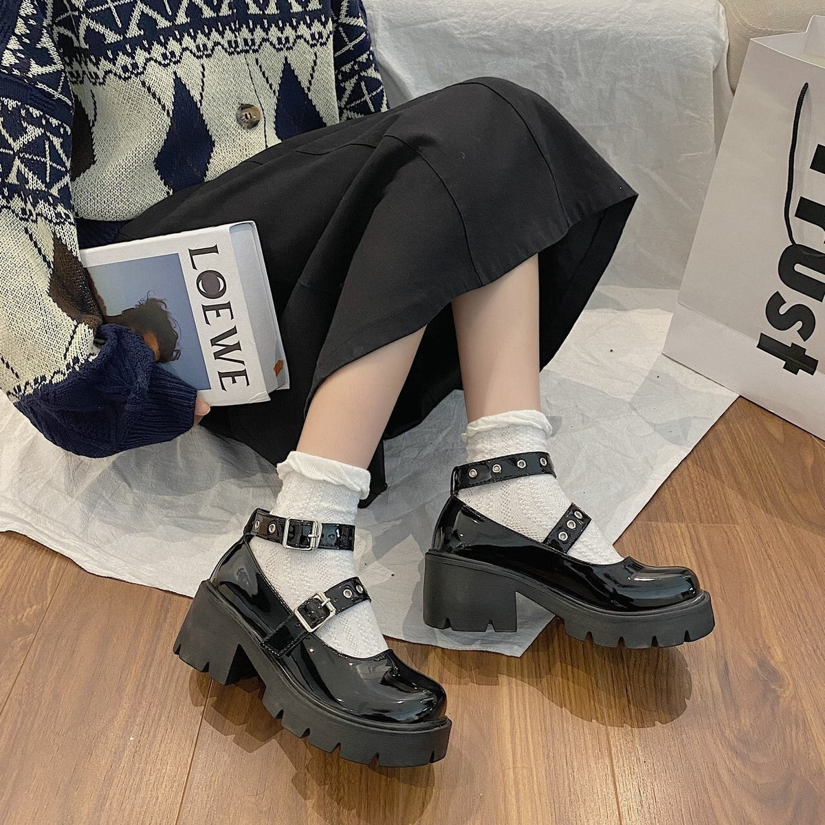 Bottine Cuir Punk