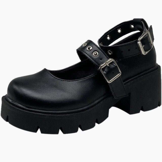 Bottine Cuir Punk